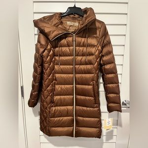 NEW Michael Kors Packable Hooded Down Puffer